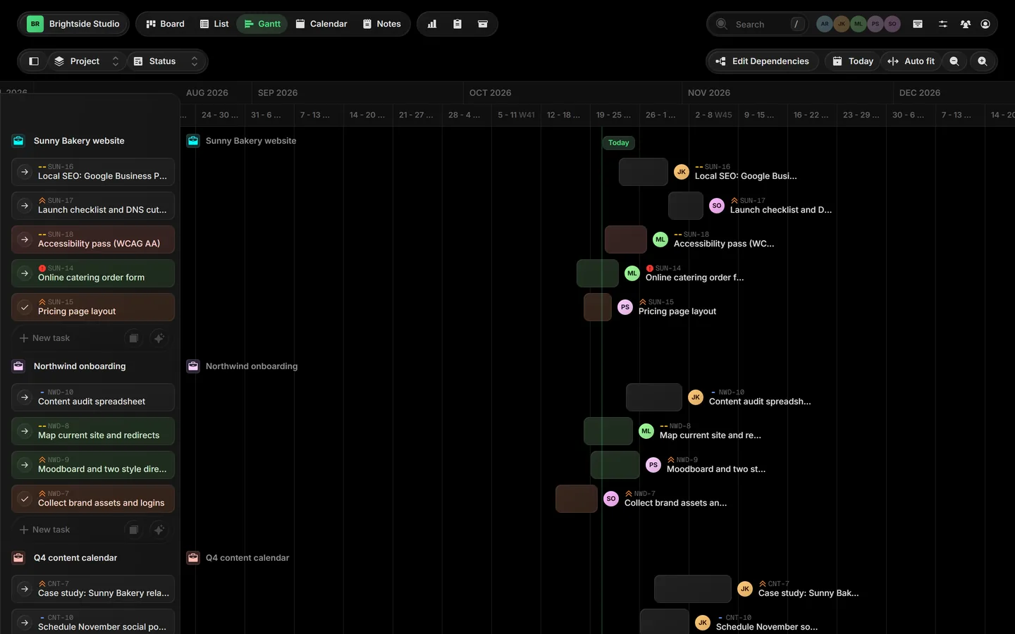 Plan the timeline