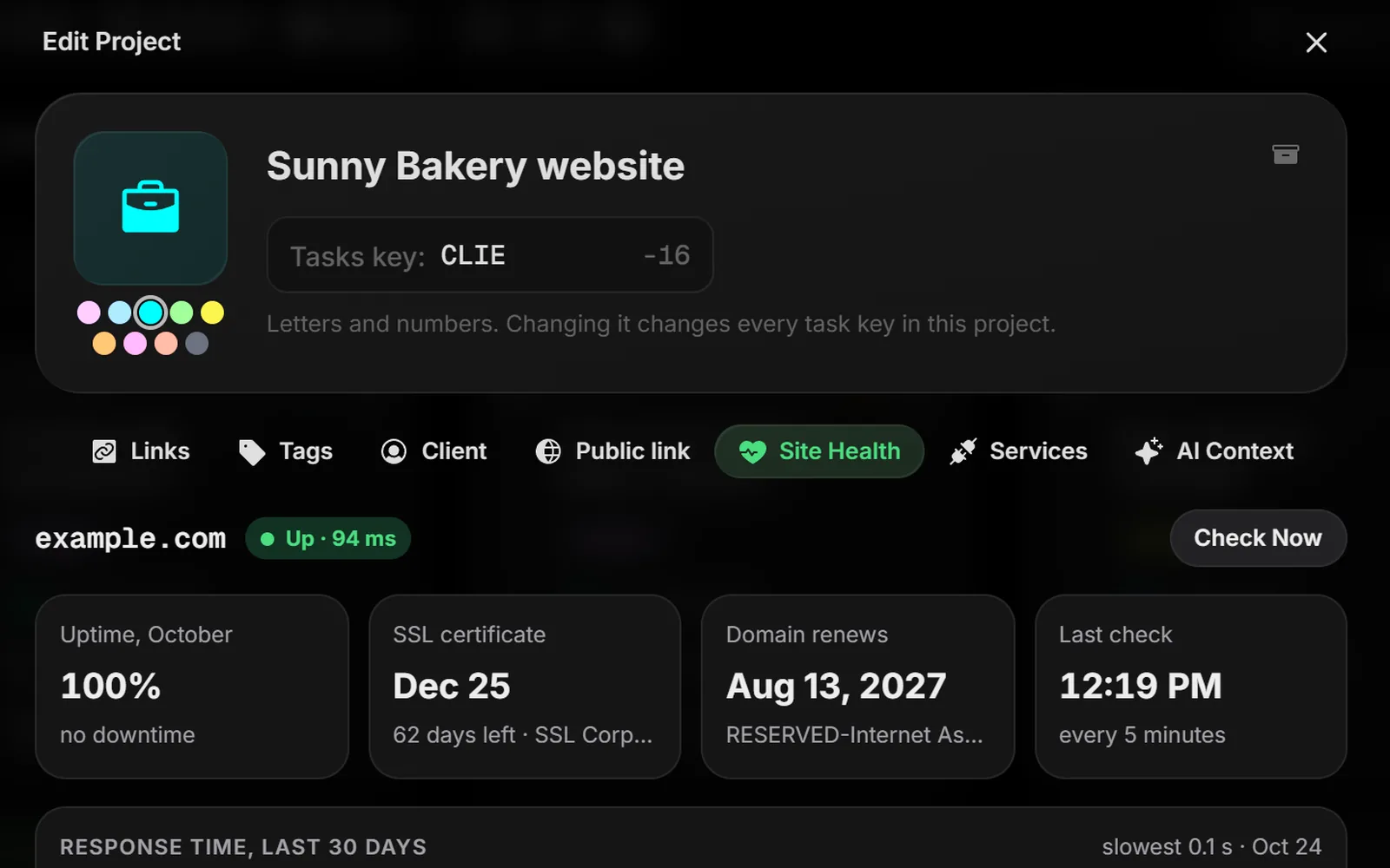 Site Health: watch your clients' websites