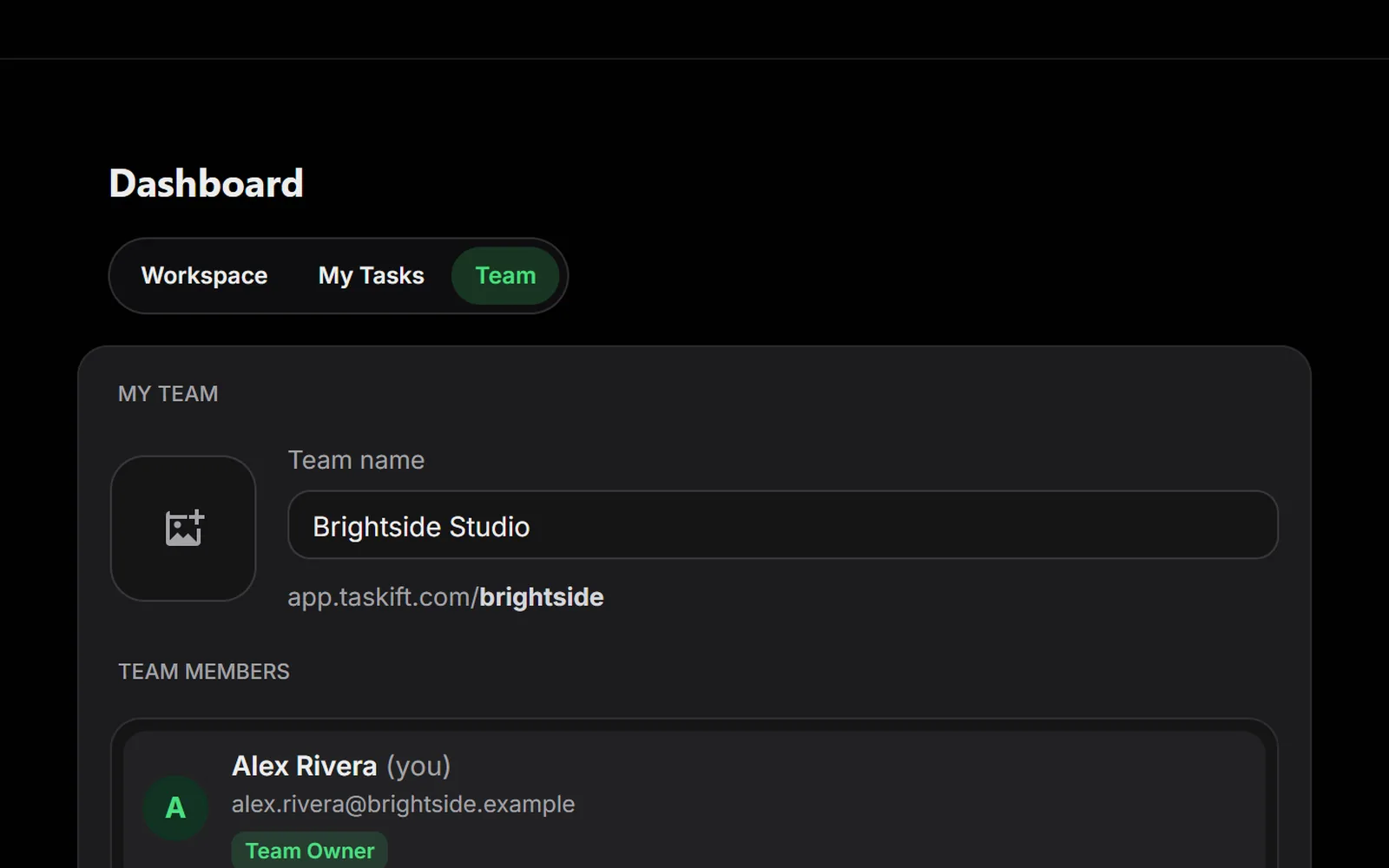Team page: clients, invites and agent tokens